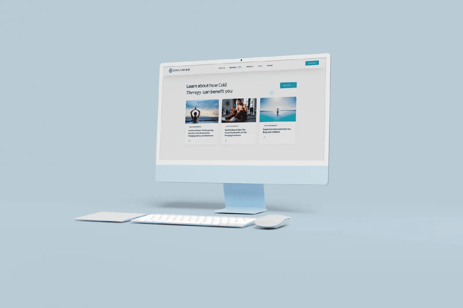 Website content layout for website design displayed on desktop.