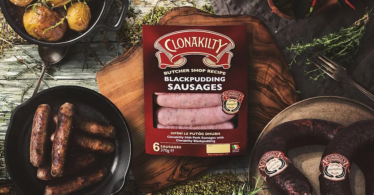 Clonakilty Sausages displayed for ecommerce website design.