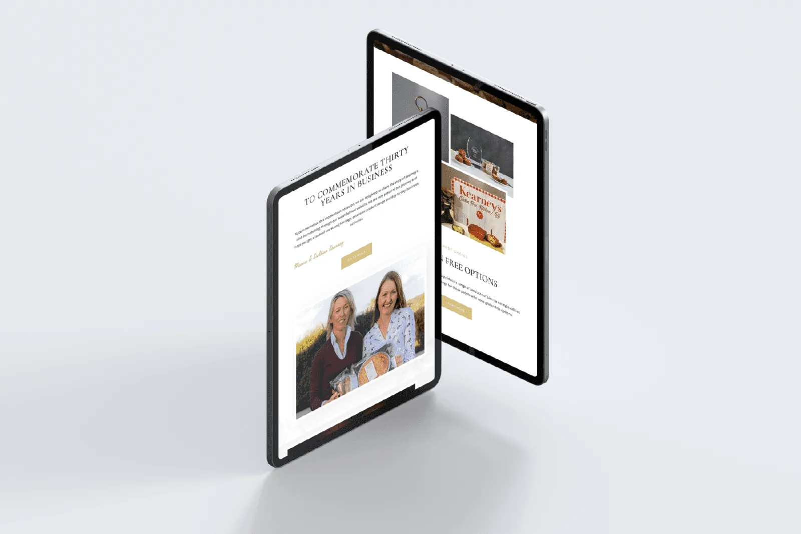Tablets display professional Graphic House for client content.