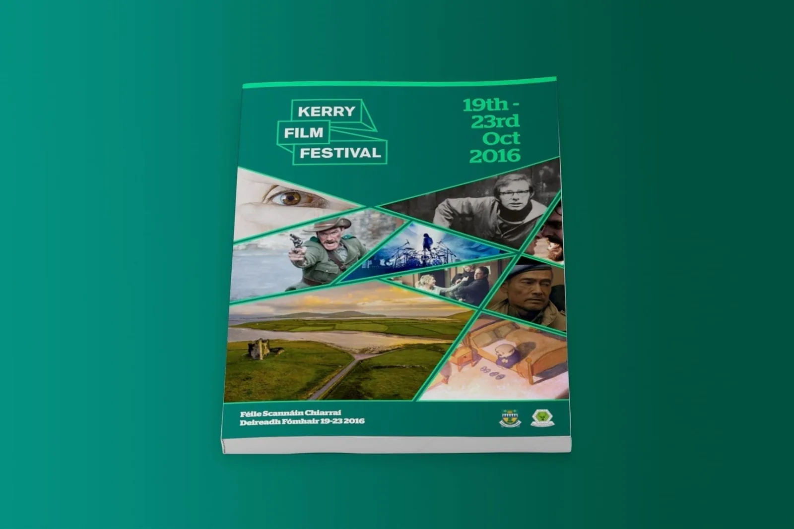 Kerry Film Festival program booklet showcasing brand identity design.