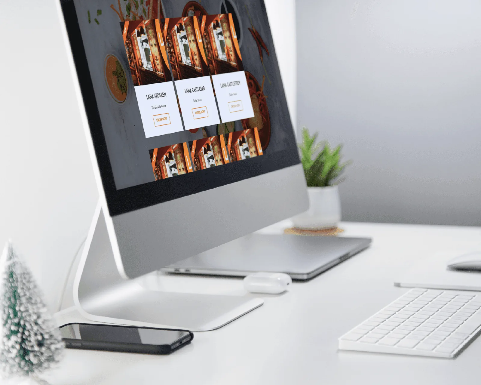 Ecommerce website design featuring food ordering for a Limerick client.