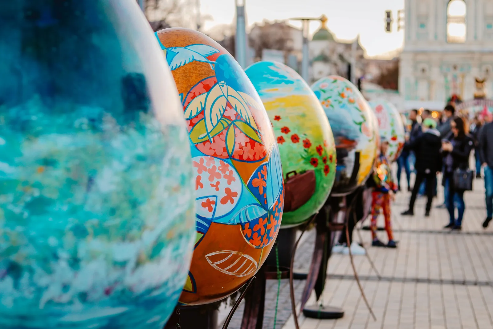 Creative, vibrant egg sculptures on public display for Graphic House.