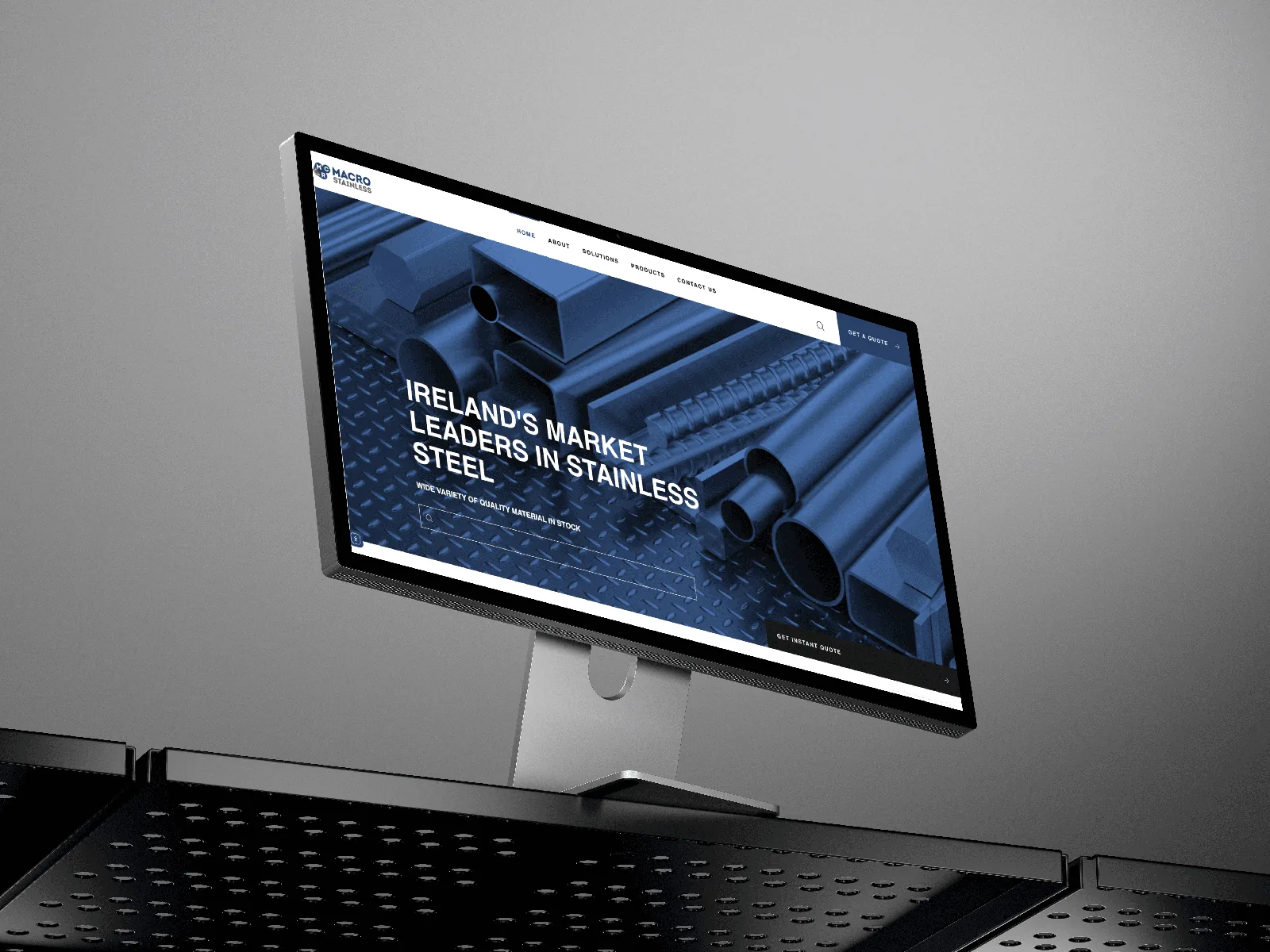 Homepage UI layout for website design with clear navigation and CTA.