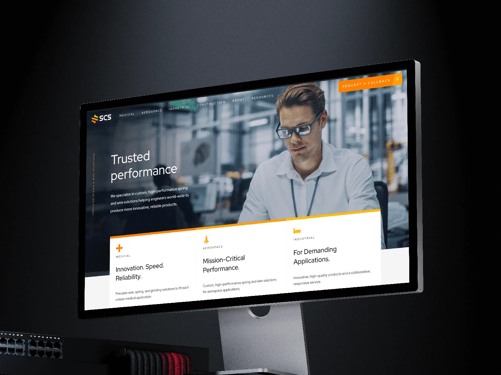 Professional website homepage layout demonstrating premium website design.