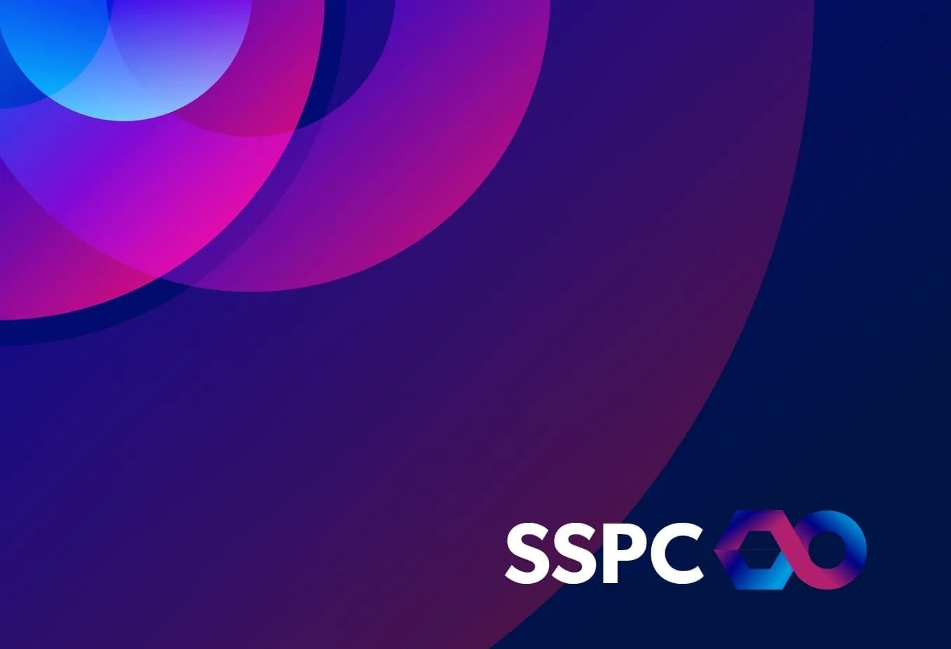 SSPC logo and abstract brand identity design, a modern visual style.