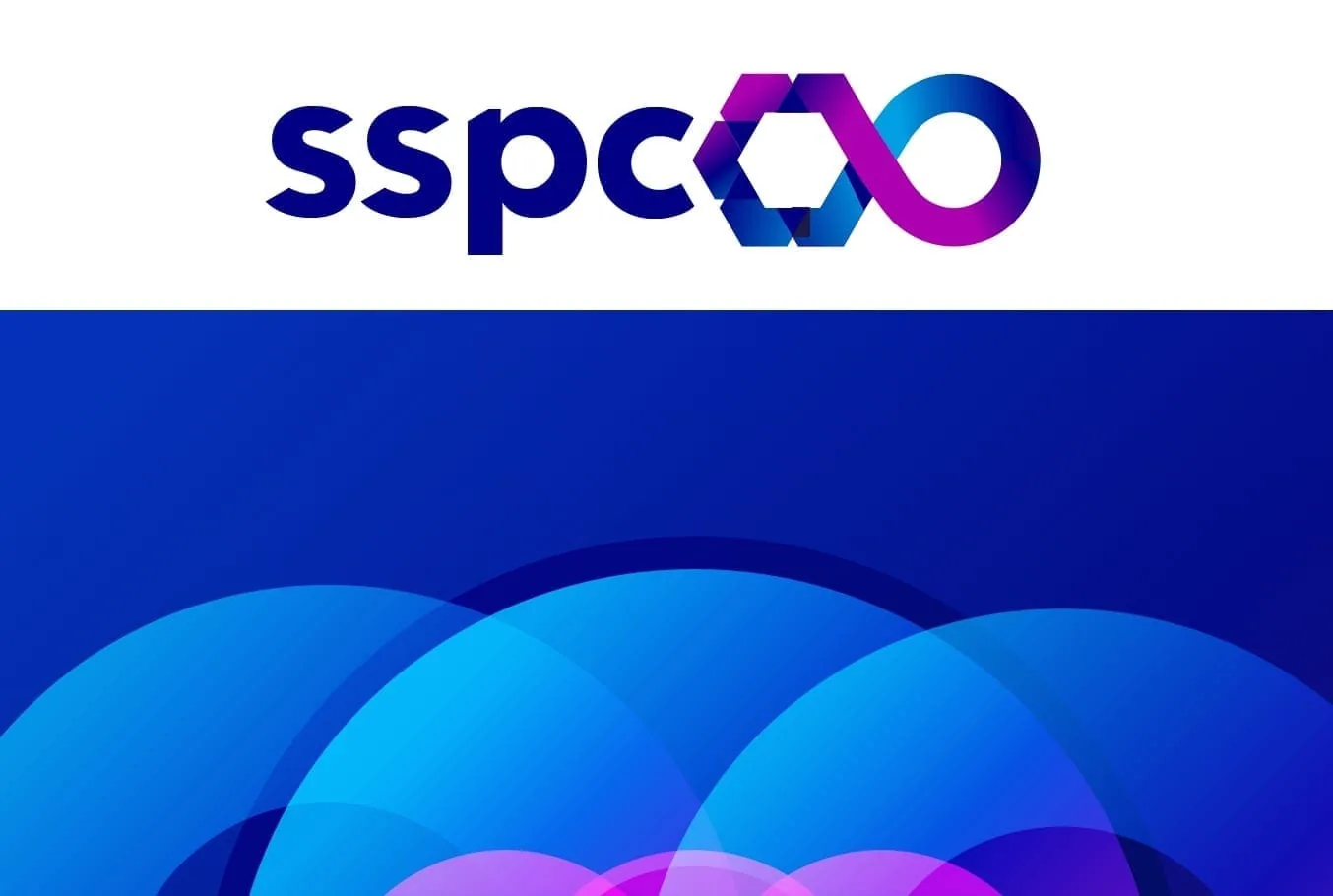 SSPC logo with geometric shapes, client work by branding agency Ireland.