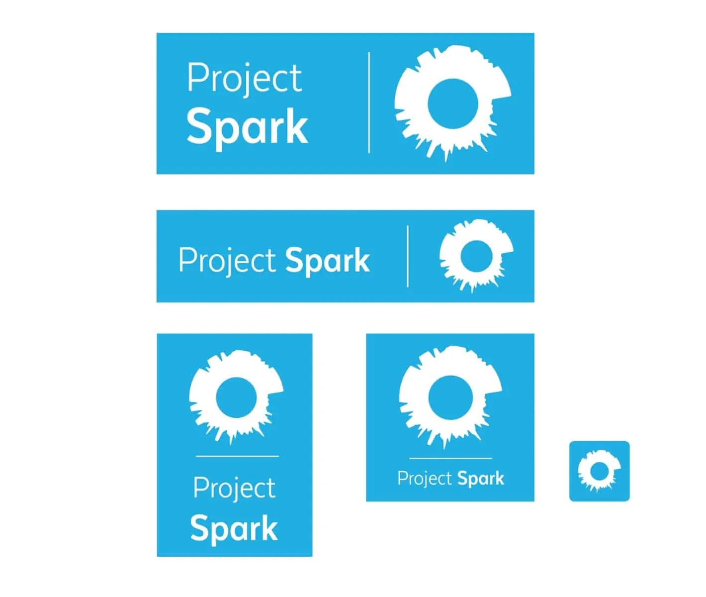Project Spark logo variations for comprehensive brand identity design.