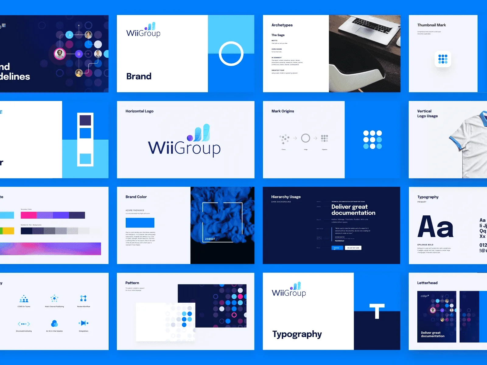 WiiGroup identity, digital interface and design system overview